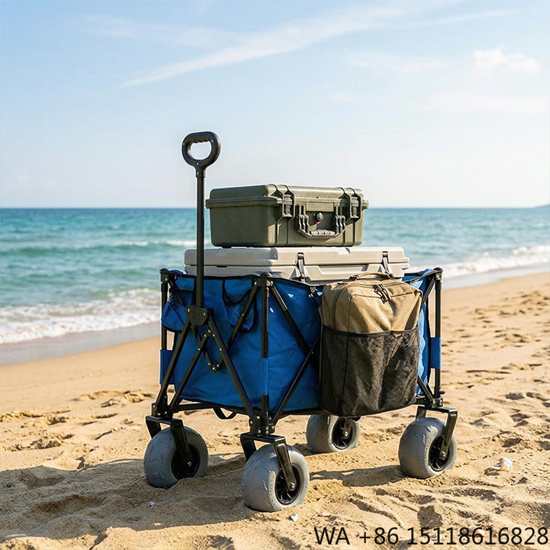 Outdoor Camping Table - Carrito de Playa Plegable de Metal