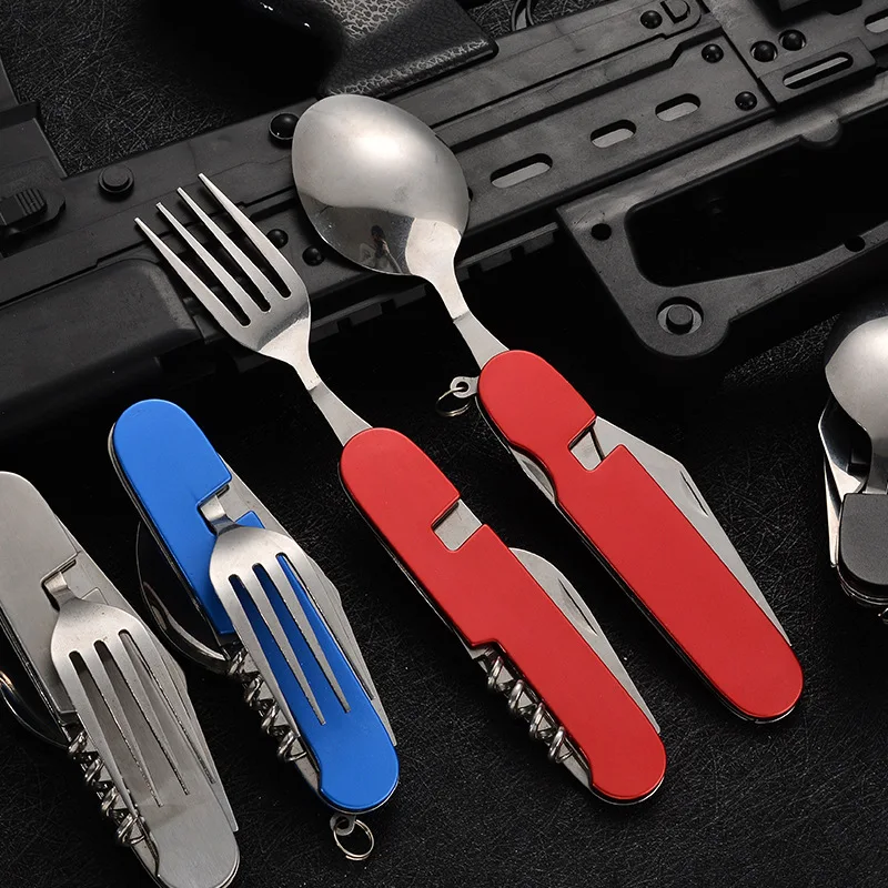 Vajilla plegable 4 en 1, utens - Outdoor Camping Utensils reseña y precio