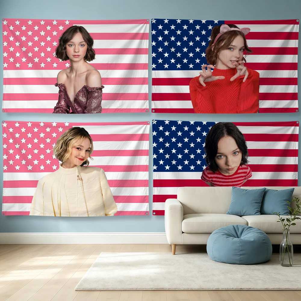 Bandera de poliéster con diseñ - Outdoor Camping Wallpaper reseña y precio