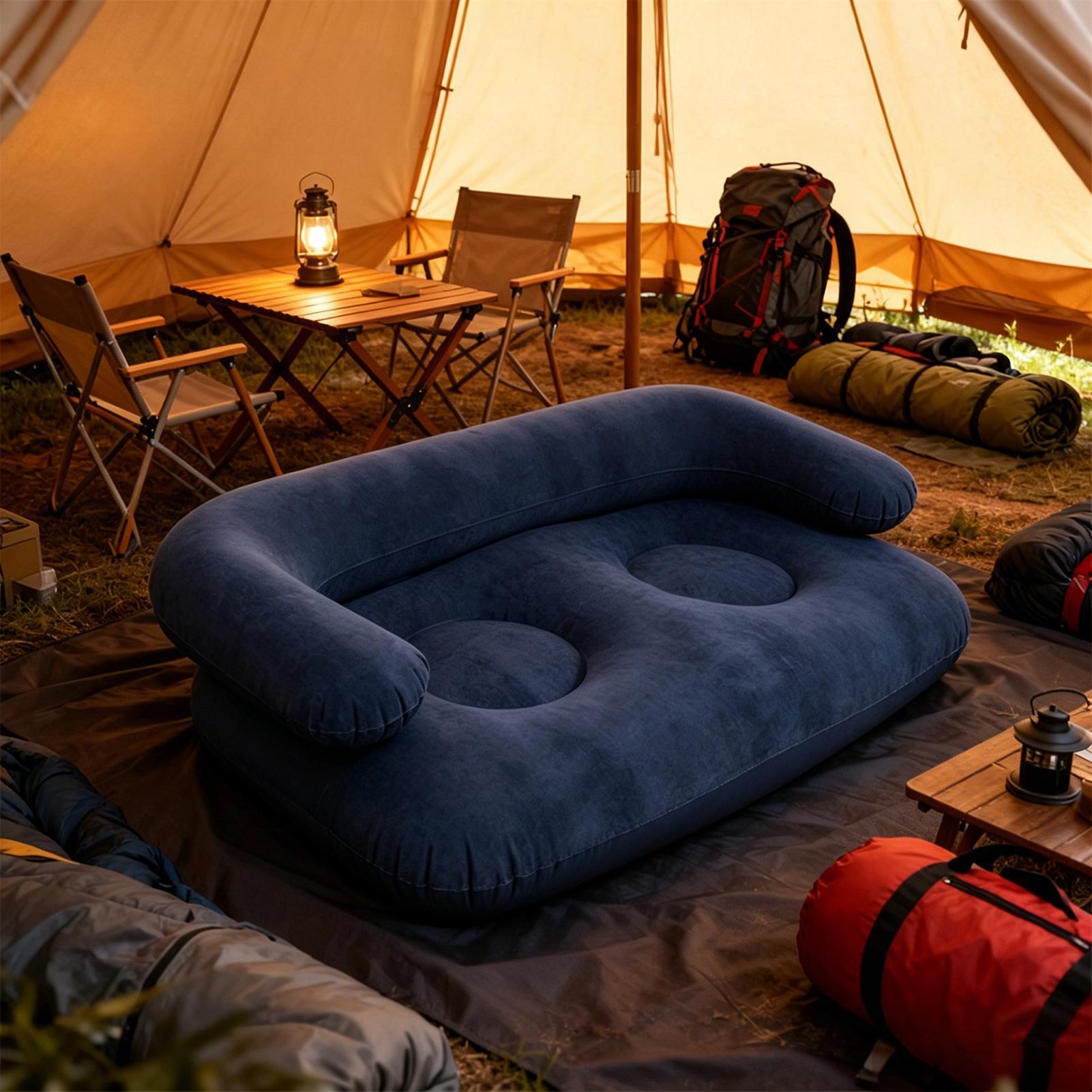 Sofá inflable flocado de 135x6 - Outdoor Camping Decke reseña y precio