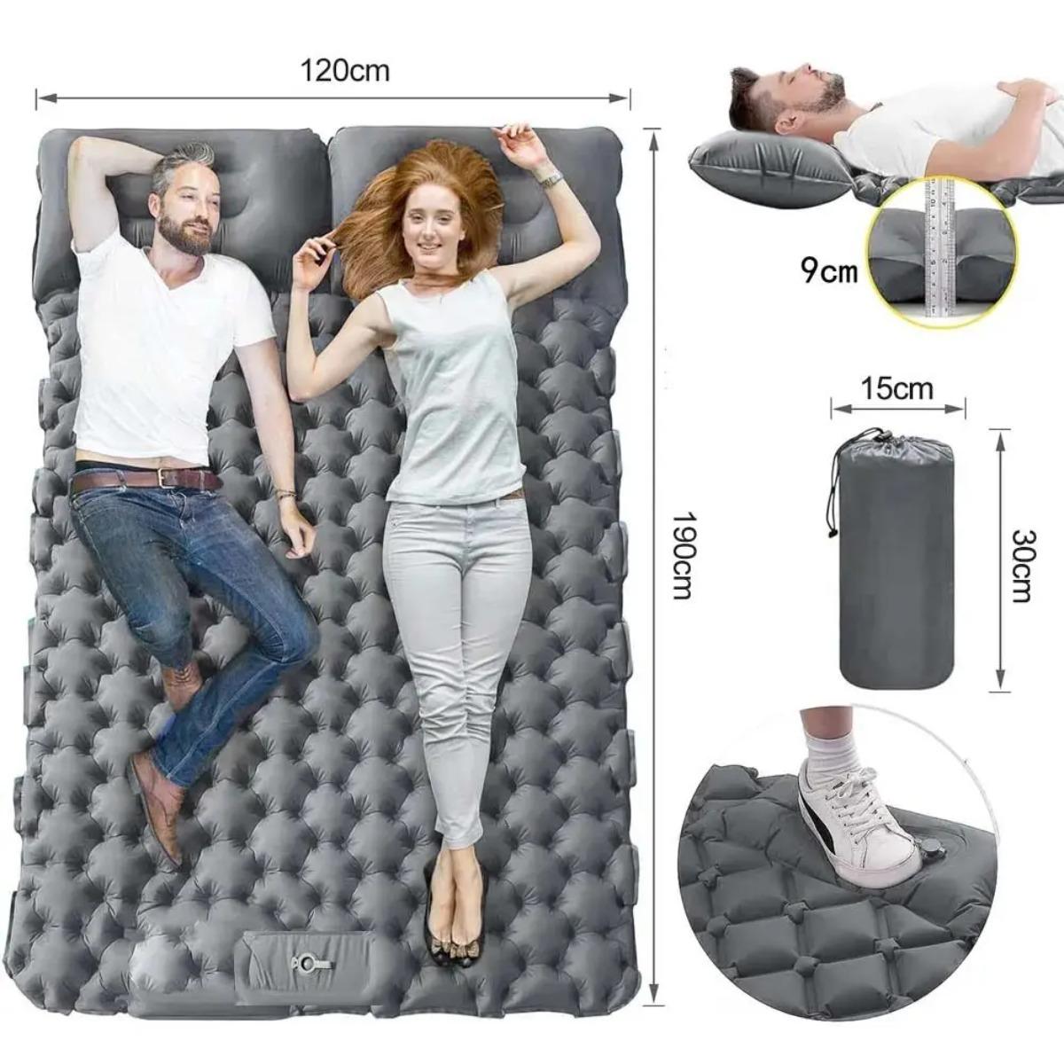 Colchón de aire inflable indiv - Outdoor Camping Mat Waterproof reseña y precio
